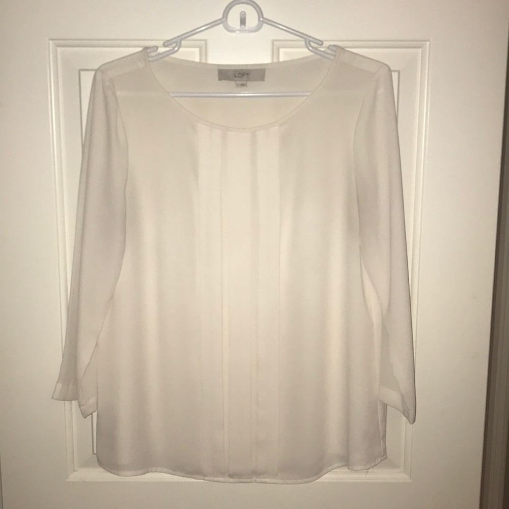 Cream blouse from the LOFT